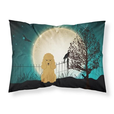 MICASA Halloween Scary Poodle Tan Fabric Standard Pillowcase&#44; 20.5 x 0.25 x 30 in. MI727106